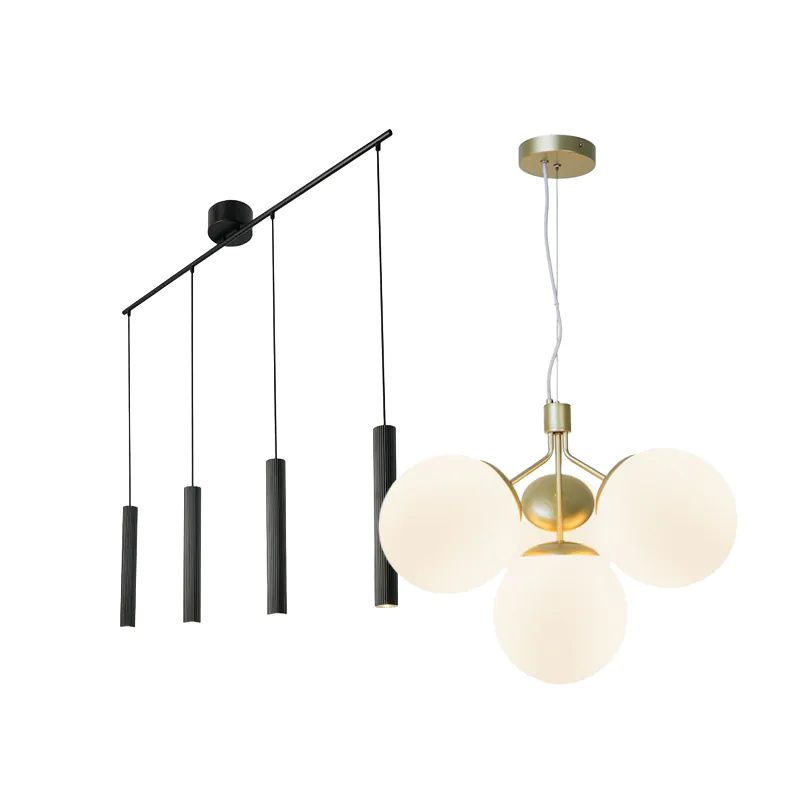 Wisząca lampa z 4 żarówkami