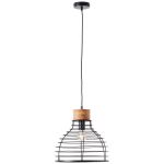 Brilliant Avia Lampa Wisząca Metal Drewno Czarny | 350mm - Nadaje Się Do 1x E27