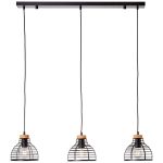 Brilliant Avia Lampa Wisząca Metal Drewno Czarny Drewno | Nadaje Się Do 3x E27