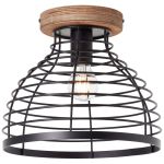 Brilliant Avia Lampa sufitowa Metal Drewno Czarny | 300mm - Nadaje Się Do 1x E27