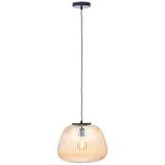 Brilliant Kaizen Lampa Wisząca Szkło Lampa Wisząca Metal Czarny Beige | 350mm - Nadaje Się Do 1x E27