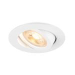 SLV New Tria 68 Spot Aluminium Valkoinen Okrągła | Aukko 68mm - Nadaje Się Do 1x GU10 