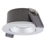 Ledvance LED Spot Air Adjust Aluminium srebro 4W 320lm 36D - 930 Ciepła Biel | Aukko 68mm - IP23 - Najlepsze renderowanie kolorów - Ściemnianie