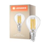 Ledvance Classic LED E14 Gruszka Włókno Przezroczysty 3.4W 470lm - 827 Bardzo Ciepła Biel | Ściemnianie - Zamienne 40W