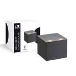 D'Lite Światło Ścienne Elingen Solar Czarny Up & Down - 830 Ciepła Biel | IP54