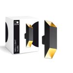 D'Lite Światło Ścienne Nura Aluminium Czarny Up & Down 7W 250lm - 830 Ciepła Biel | IP44