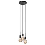 Nordlux Paco Lampa Wisząca Metal 3-Spot Czarny | Nadaje Się Do 3x E27