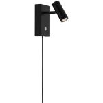 Nordlux Światło ścienne Omari 3.2W 827 320lm 41D Czarny - Metal | Bardzo Ciepła Biel
