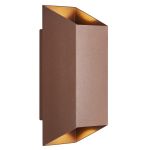 Nordlux Nico Światło Ścienne Aluminium Zardzewiały Up & Down | IP54 - Nadaje Się Do 2x GU10