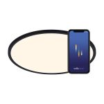 Nordlux Oja Smart 60 Lampa sufitowa Metal Czarny 30W 3500lm - 827-865 Przestrajalny Valkoinen | 600mm - Wifi i Niebieskitooth Ściemnianie