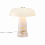 DFTP by Nordlux Lampa Stołowa Glossy Marmur i Szkło Różwoy  | 220mm - Nadaje Się Do 1x E14