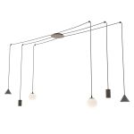 Emibig Lampa Wisząca Fuji Stal Czarny | Nadaje Się Do 2x E14 - Max 10W, 2x GU10 - Max 10W, 2x GX53 - Max 10W