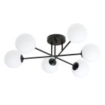 Emibig Lampa sufitowa Roma Stal Czarny | Nadaje Się Do 6x E14 - Max 10W