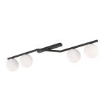 Emibig Lampa sufitowa Naton Stal Czarny | Nadaje Się Do 4x E14 - Max 10W
