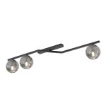 Emibig Lampa sufitowa Naton Stal Czarny | Nadaje Się Do 3x E14 - Max 10W
