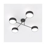 Emibig Lampa sufitowa Maga Stal Czarny | Nadaje Się Do 4x E14 - Max 10W