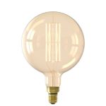 Calex XXL Mega Wysoki lumen Złoty Globe LED E27 G125 Włókno 10.5W 1100lm- 821 Bardzo Ciepła Biel | Ściemnianie