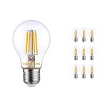 Opakowanie 10x Noxion Lucent LED E27 Gruszka Włókno Przezroczysty 8.5W 1055lm - 827 Bardzo Ciepła Biel - Zamienne 75W