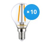Opakowanie 10x Noxion Lucent LED E14 Piłka Włókno Przezroczysty 4.5W 470lm - 827 Bardzo Ciepła Biel | Zamienne 40W