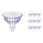 Opakowanie 10x Philips Corepro LED Spot GU5.3 MR16 7W 621lm 36D - 830 Ciepła Biel | Zamienne 50W