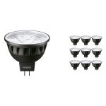 Opakowanie 10x Philips Master LED Spot GU5.3 MR16 6.7W 430lm 10D - 930 Ciepła Biel | Najlepsze renderowanie kolorów - Ściemnianie - Zamienne 35W