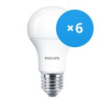 Opakowanie 6x Philips MASTER Value LED Żarówka E27 Gruszka Matowy 7.8W 1055lm - 927 Bardzo Ciepła Biel | Najlepsze renderowanie kolorów - Ściemnianie - Zamienne 75W