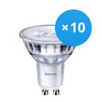 Opakowanie 10x Philips Corepro LED Spot GU10 PAR16 3W 240lm 36D - 840 Zimna Biel | Ściemnianie - Zamienne 35W
