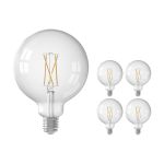 Opakowanie 5x Calex Smart Tuya Wifi E27 Globe Włókno 7.5W 1055lm - 818-830 Przestrajalny Valkoinen | Ściemnianie - Zamienne 75W 