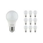 Opakowanie 10x Noxion Lucent Classic LED E27 Gruszka Matowy 8W 806lm - 840 Zimna Biel | Zamienne 60W