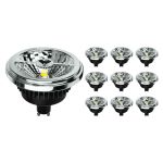 Opakowanie 10x Noxion Lucent LED Spot GU10 AR111 15W 850lm 40D - 930 Ciepła Biel | Najlepsze Renderowanie Kolorów - Ściemnianie -  Zamienne 75W