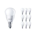 Opakowanie 10x Philips Corepro LED Lustre E14 Piłka Matowy 5W 470lm - 827 Bardzo Ciepła Biel | Zamienne 40W