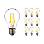 Opakowanie 10x Noxion Lucent LED E27 Gruszka Włókno Przezroczysty 8.5W 1055lm - 827 Bardzo Ciepła Biel | Ściemnianie - Zamienne 75W