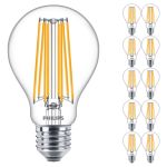 Opakowanie 10x Philips Corepro LED Żarówka E27 Gruszka Przezroczysty 17W 2452lm - 827 Bardzo Ciepła Biel | Zamienne 150W