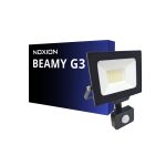 Noxion LED Iluminacja Beamy G3.1 Czarny 30W 3300lm 110D - 840 Zimna Biel | IP44 - Czujnik ruchu i Światła - Symetryczny 