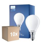 Opakowanie 10x Philips Master Value LED Lustre E14 Piłka Matowy 3.4W 470lm - 927 Bardzo Ciepła Biel | Najlepsze renderowanie kolorów - Ściemnianie - Zamienne 40W