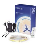 Noxion Taśma LED Naga 5 Metr Kompletny zestaw - Smart Wifi - 24V - 320LEDs/m - COB - 8W/m - 940 Zimna Biel | 8mm - IP20 - Najlepsze Renderowanie Kolorów