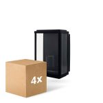 Opakowanie 4x D'Lite Światło Ścienne Arlo Czarny | IP44 - Nadaje Się Do 1x E27