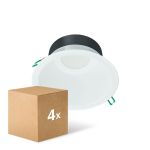Opakowanie 4x Philips LED Downlight Coreline DN142B Aluminium Valkoinen 19.2W 2300lm 60D - 840 Zimna Biel | Aukko 200mm - IP20 - Valkoinen Reflektor