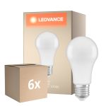 Opakowanie 6x Ledvance Classic LED E27 Gruszka Matowy 14W 1521lm - 827 Bardzo Ciepła Biel | Ściemnianie - Zamienne 100W