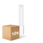 Opakowanie 10x Ledvance Dulux-L LED 8W - 840 Zimna Biel | 4-Piny - Zamienne 18W