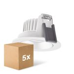 Opakowanie 5x Ledvance LED Spot Adjust Aluminium Valkoinen 8W 680lm 36D - 930 Ciepła Biel | Aukko 68mm - IP20 - Najlepsze renderowanie kolorów - Ściemnianie