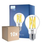 Opakowanie 10x Philips Master LED E27 Gruszka Włókno Przezroczysty 10.5W 1521lm - 922-927 Dim To Warm | Najlepsze Renderowanie Kolorów - Ściemnianie - Zamienne 100W