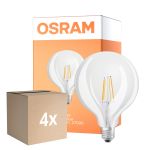 Opakowanie 4x Osram LED Superstar E27 Globe G125 Włókno Przezroczysty 11W 1521lm - 927 Bardzo Ciepła Biel | Najlepsze Renderowanie Kolorów - Zamienne 100W