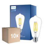 Opakowanie 10x Philips MASTER Value LED Żarówka E27 Edison Włókno Przezroczysty 5.9W 806lm - 922-927 Dim to Warm | Najlepsze Renderowanie Kolorów - Zamienne 60W