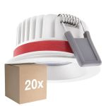 Opakowanie 20x Ledvance LED Spot Fire Rated Aluminium Valkoinen 8W 640lm 36D - 927 Bardzo Ciepła Biel | Aukko 68mm - IP65 - Najlepsze renderowanie kolorów - Ściemnianie