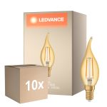 Opakowanie 10x Ledvance Vintage 1906 LED E14 świeca Złoty 2.5W 220lm - 824 Bardzo Ciepła Biel | Zamienne 22W