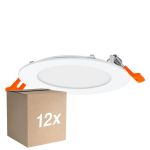 Opakowanie 12x Osram LED Downlight Recess Slim Valkoinen 8W 550lm 110D - 830 Ciepła Biel | Aukko 120mm