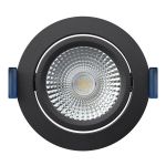 EcoDim Wpuszczany Spot Czarny 6W 450lm 60D 827- 860 Przestrajalny Valkoinen | RGB - 85mm - Aukko 75mm - IP54 - Zigbee Ściemnianie