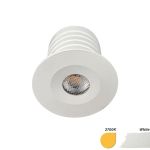 EcoDim Wpuszczany Spot Mini Valkoinen 2.5W 155lm 30D - 827 Bardzo Ciepła Biel | 35mm - Aukko 28mm - IP67 - Ściemnianie