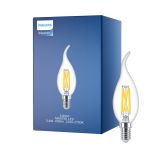 Philips MASTER LED E14 Zgięty-tip Świeca Włókno Przezroczysty 3.4W 470lm - 922-927 Dim To Warm | Najlepsze Renderowanie Kolorów - Ściemnianie - Zamienne 40W